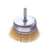 Escova Aço c/ perno t/ Taça Arame Ondulado Latonado EAPT-L MacFer 75mm (bls) 025.0014