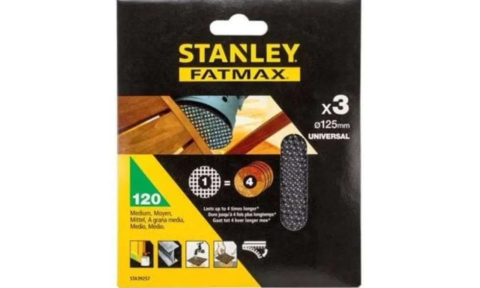 Folhas de lixa de malha c/ velcro Stanley STA39257-XJ