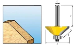 Fresa Biseladora c/ Rolamento 45º Makita D-09488
