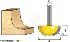 Fresa de Meia Cana em "U" 25mm Makita D-09416