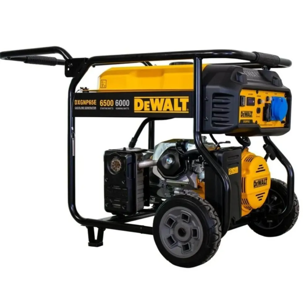 Gerador a Gasolina 420 cc 6,5Kw com rodas AVR DeWALT DXGNP65E