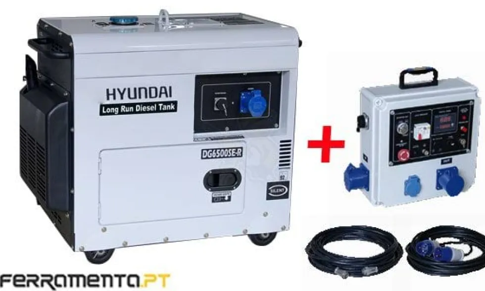 Gerador Diesel P/ Paineis Solares Hyundai DHY6500SE-LRS