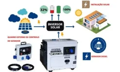 Gerador Diesel P/ Paineis Solares GT Power By Hyundai GTDHY6500SE-LRS