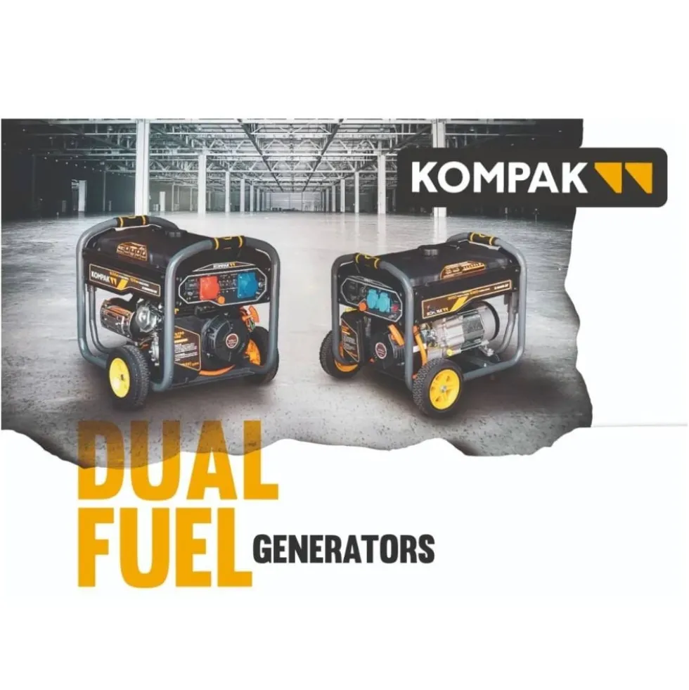 Gerador Gasolina/Gás (GLP) 10kVa 400V Kompak KP-K10000TE-T-DF
