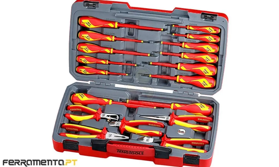 Jogo 18 Alicates e Chaves de Fenda Teng Tools TV18N