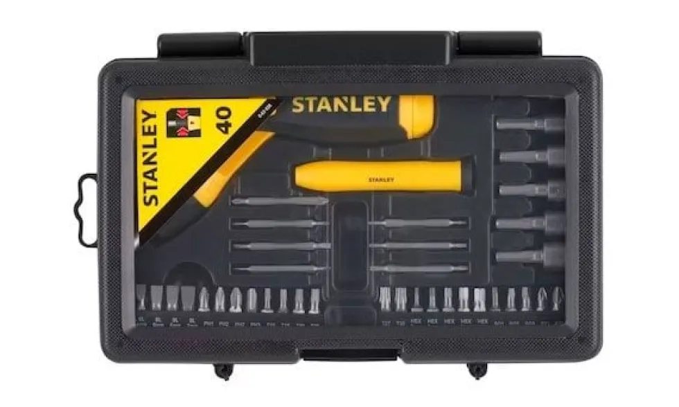 Jogo Bits Chaves de Fendas c/ Roquete - 40Pcs Stanley 0-63-038