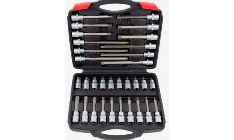 Jogo chaves caixa com bit torx 1/2" 32 peças Kroftools 6032