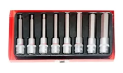 Jogo 8 chaves 1/2” com bit hexagonal longo 4-17mm Kroftools 6100