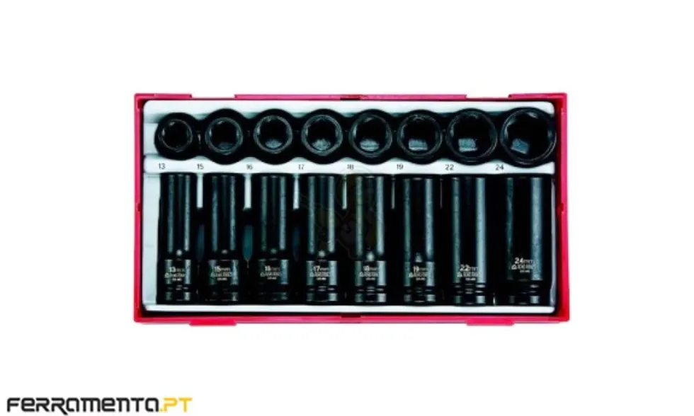 Jogo Chaves de Impacto Reg / Longas 1/2" Teng Tools TT9120D
