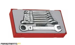 Jogo Chaves Flexíveis com Roquete Teng Tools TT6508RF