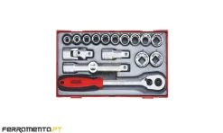 Jogo Chaves Métricas 12 Pontos 1/2" Teng Tools TT1218