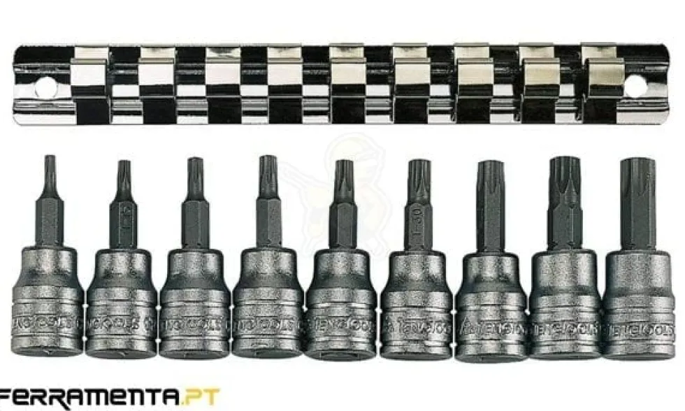 Jogo 9 Chaves Torx 3/8" TX10-TX50 Teng Tools M3813TX