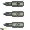 Jogo de Bits Phillips PH1 1/4" 3Pcs Teng Tools PH-2500103