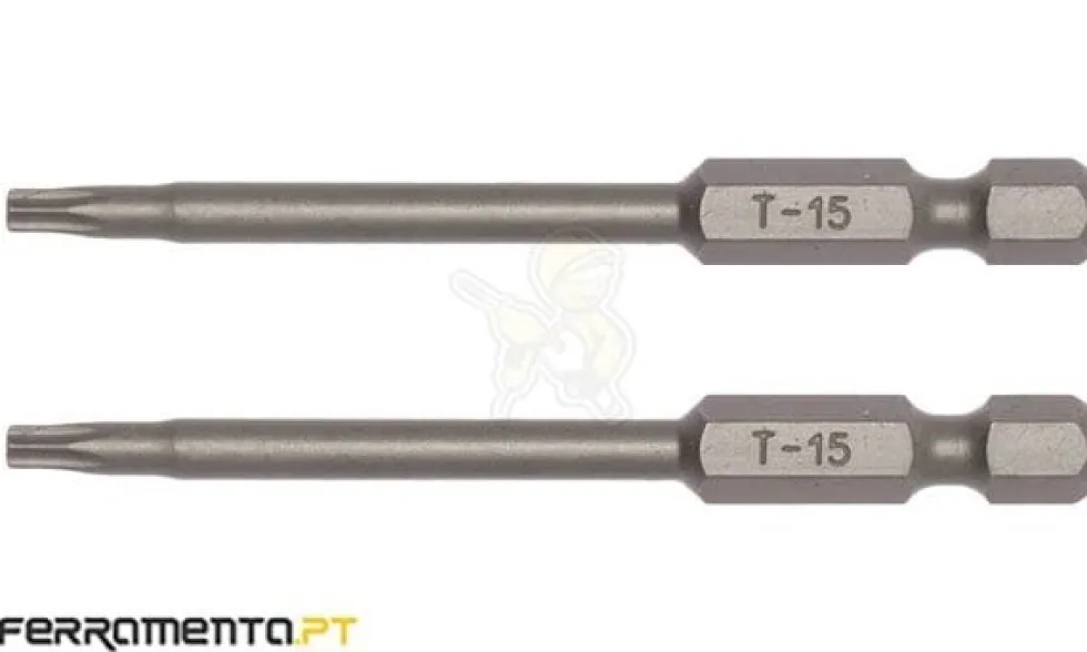 Jogo de Bits Torx T15 1/4" 2Pcs Teng Tools TX-7001502