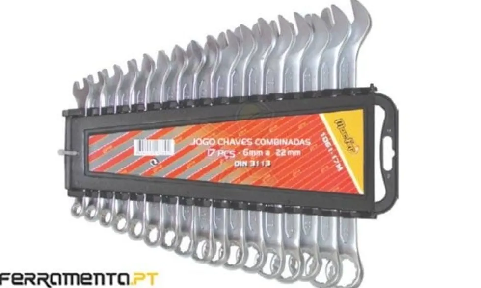 Jogo de Chaves Combinadas 6-22mm 17Pcs MacFer 1061-17M