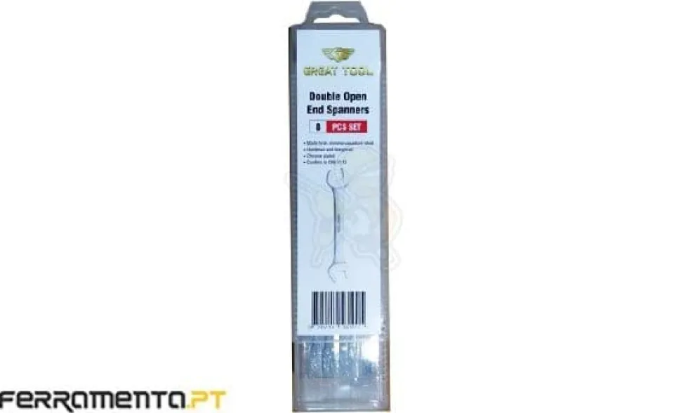 Jogo de 8 Chaves de Boca 6-22mm Great Tool JGBC622