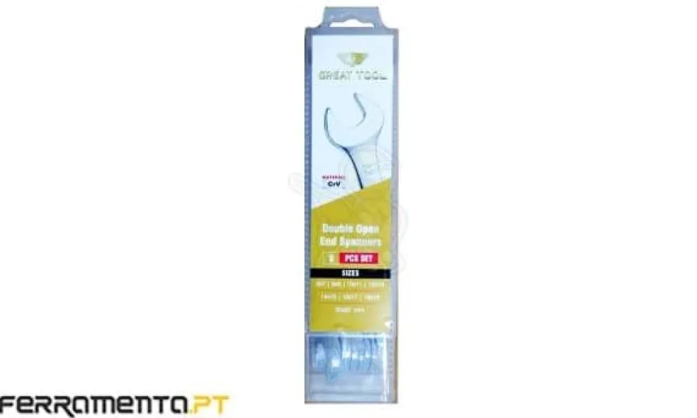 Jogo de 8 Chaves de Boca 6-22mm Great Tool JGBC622