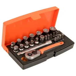 Jogo de Chaves de Caixa 1/4" com bits 25Pcs Bahco SL25