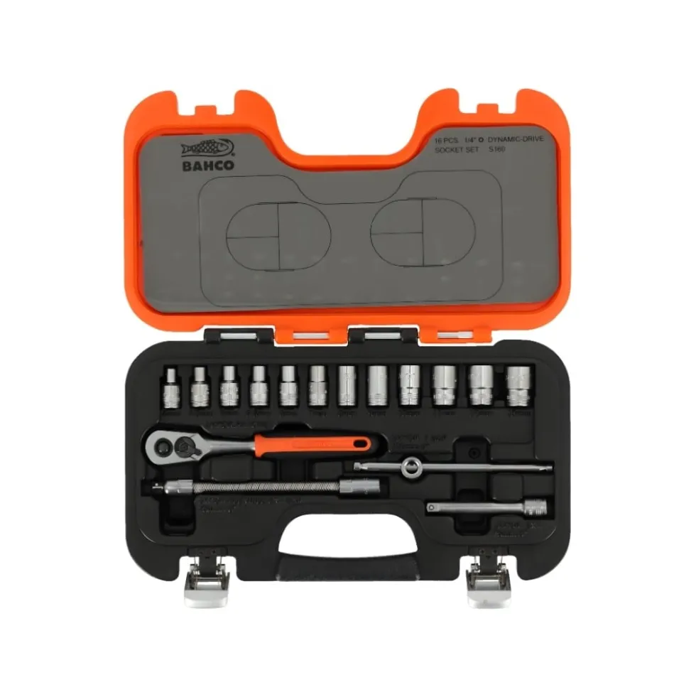 Jogo de Chaves de Caixa 1/4" com Roquete 4-13 mm Bahco S160