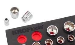 Jogo de Chaves de Caixa 1/2" 12 Faces – 21 Pcs Kroftools 2125