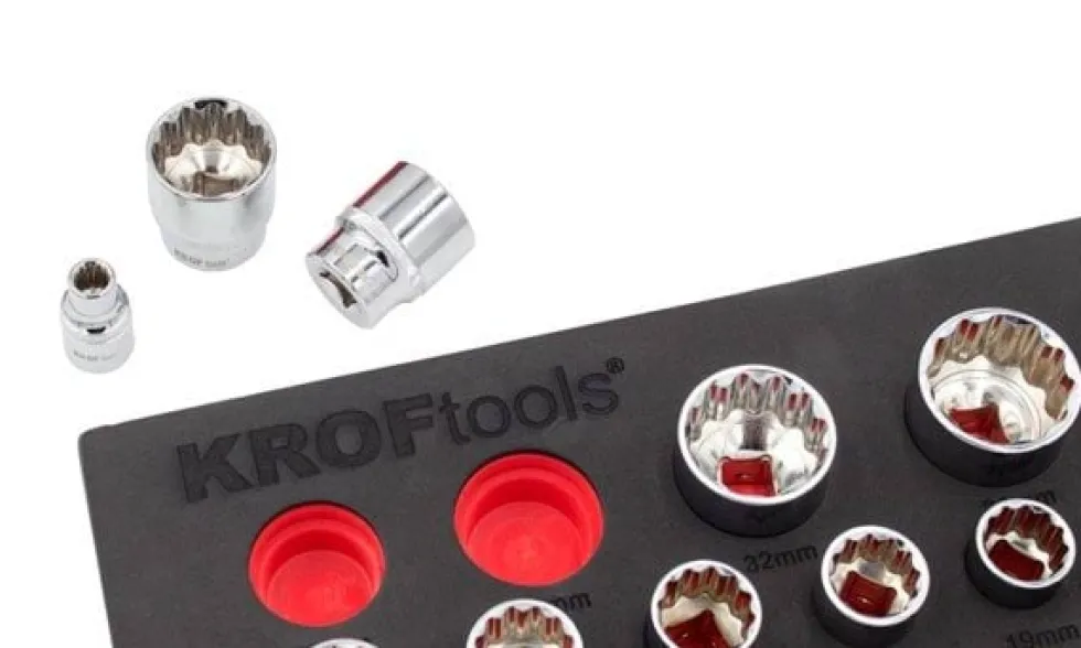 Jogo de Chaves de Caixa 1/2" 12 Faces – 21 Pcs Kroftools 2125