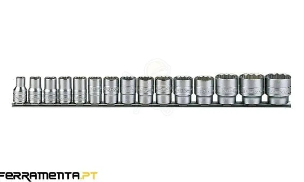 Jogo de Chaves de Caixa 1/2'' 15 Peças Teng Tools M1215MM