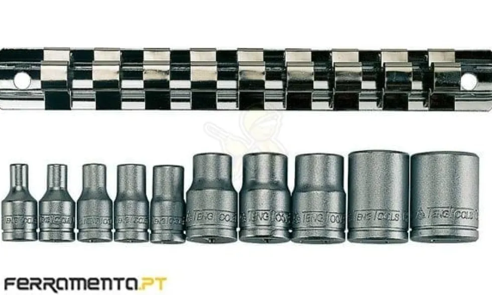 Jogo de Chaves de Caixa Torx 1/4" e 3/8" 10Pcs Teng Tools M-3814
