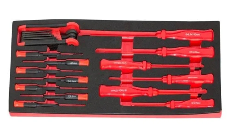 Jogo de Chaves Fenda para Eletrónica – 14Pcs Kroftools 8570