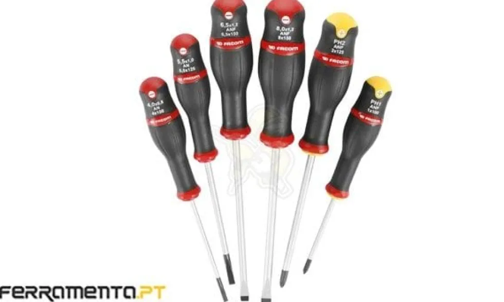 Jogo de 6 Chaves Fenda/Phillips PROTWIST Facom ATP.J6PB