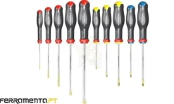 Jogo de Chaves Fenda/PH/PZ 10Pcs Facom ATW.J10PB