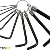Jogo de 10 Chaves Sextavadas em Anel Teng Tools 1425