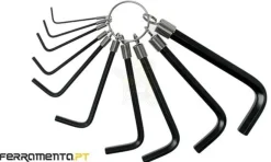Jogo de 10 Chaves Sextavadas em Polegadas Teng Tools 1424