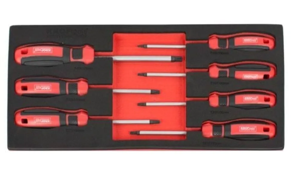 Jogo de Chaves Torx T10-T40 – 7 Pcs Kroftools 8519