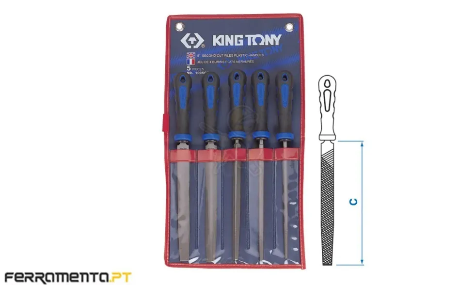 Jogo de Limas de Agulha 8'' King Tony 1005GQ