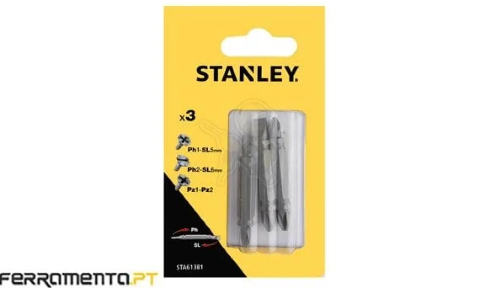 Jogo de 3 Pontas Duplas PH/SL Stanley STA61381-XJ