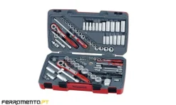Jogo 111 Peças 1/4", 3/8" e 1/2" Teng Tools TM111