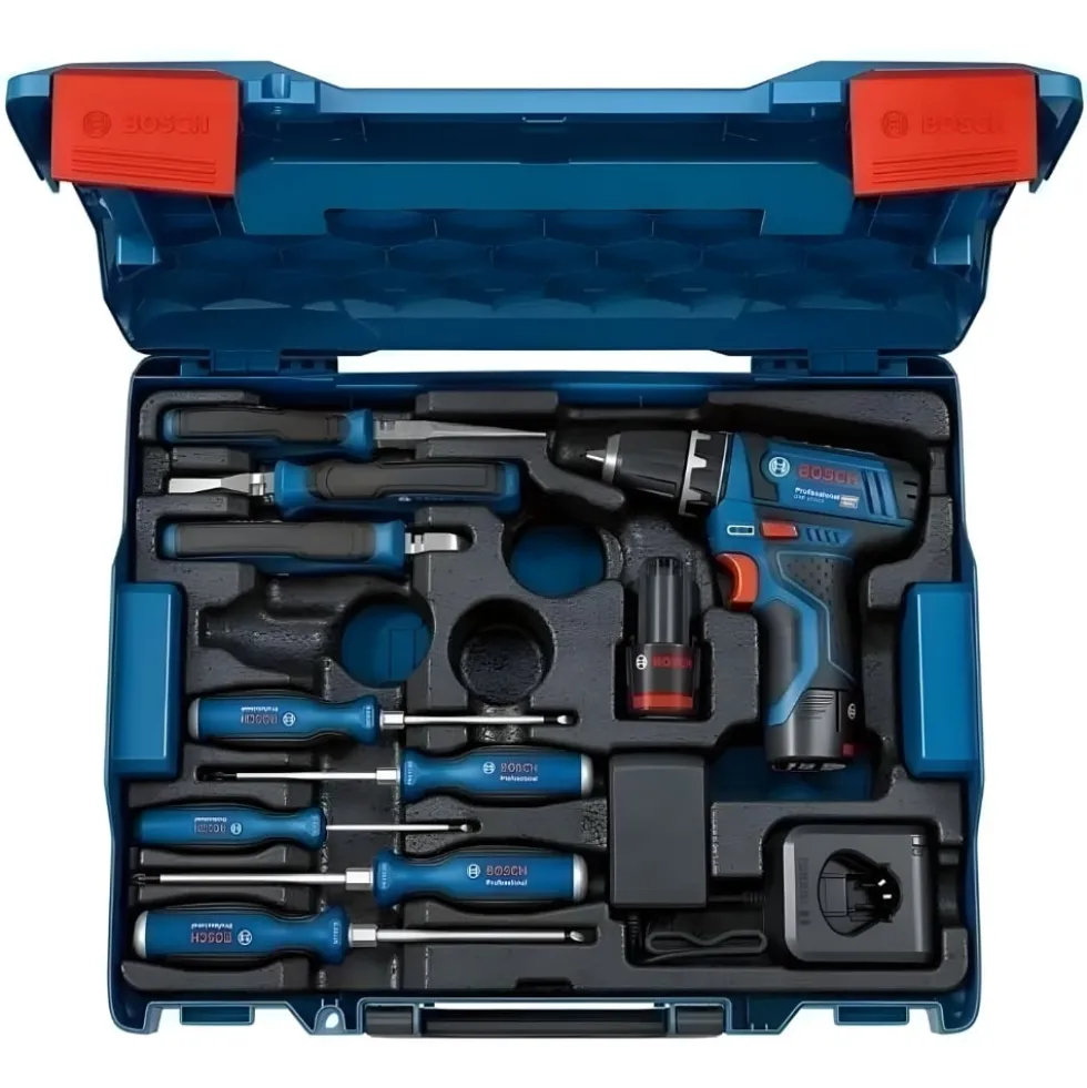 KIT Aparafusadora GSR 12-15 + Ferramentas manuais Bosch 060186810R