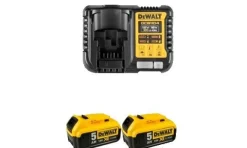 Kit 2 Baterias 18V 5,0Ah + Carregador DeWalt DCB1104P2-QW