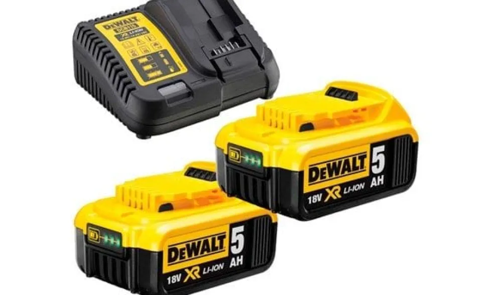 Kit 2 Baterias 18V 5,0Ah DCB184 + Carregador DCB1104 DeWalt