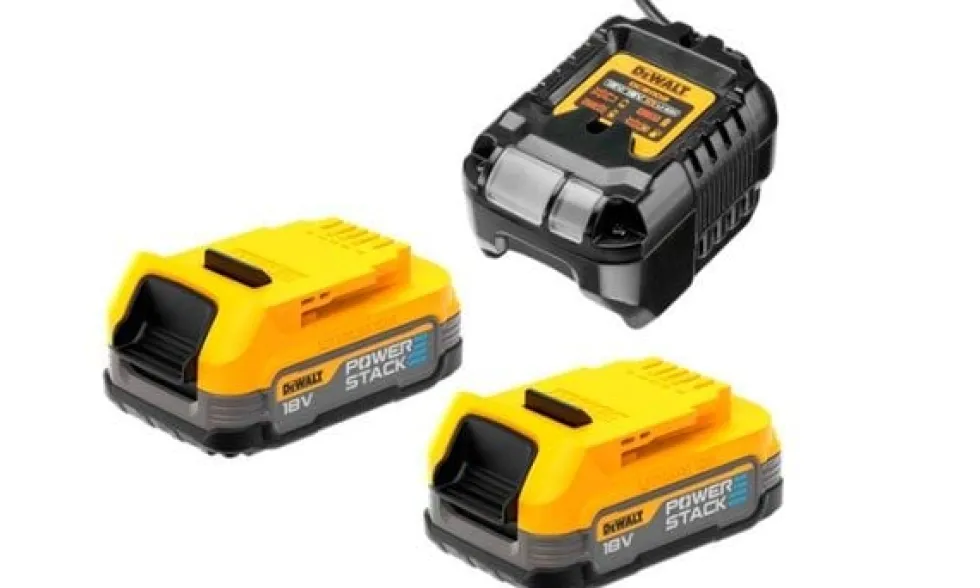 Kit 2 Baterias 18V XR Powerstack + Carregador DeWalt DCB1102E2-QW