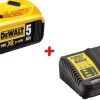 Kit Bateria 18V 5,0Ah DCB184 + Carregador DCB1104 DeWalt