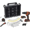 KIT: Berbequim com Percussão 18V 2ah com mala BDCHD18D2AB-QW