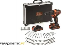 KIT: Berbequim com Percussão 18V, bucha 10mm,