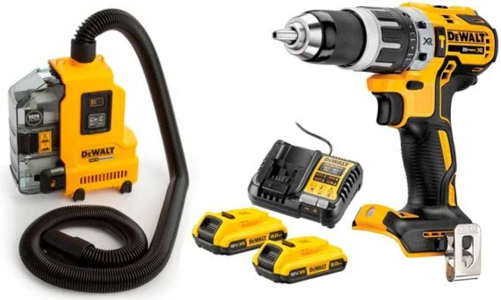 Kit Berbequim DCD796 + Aspirador DWH161 Dewalt DCD796NPRO7