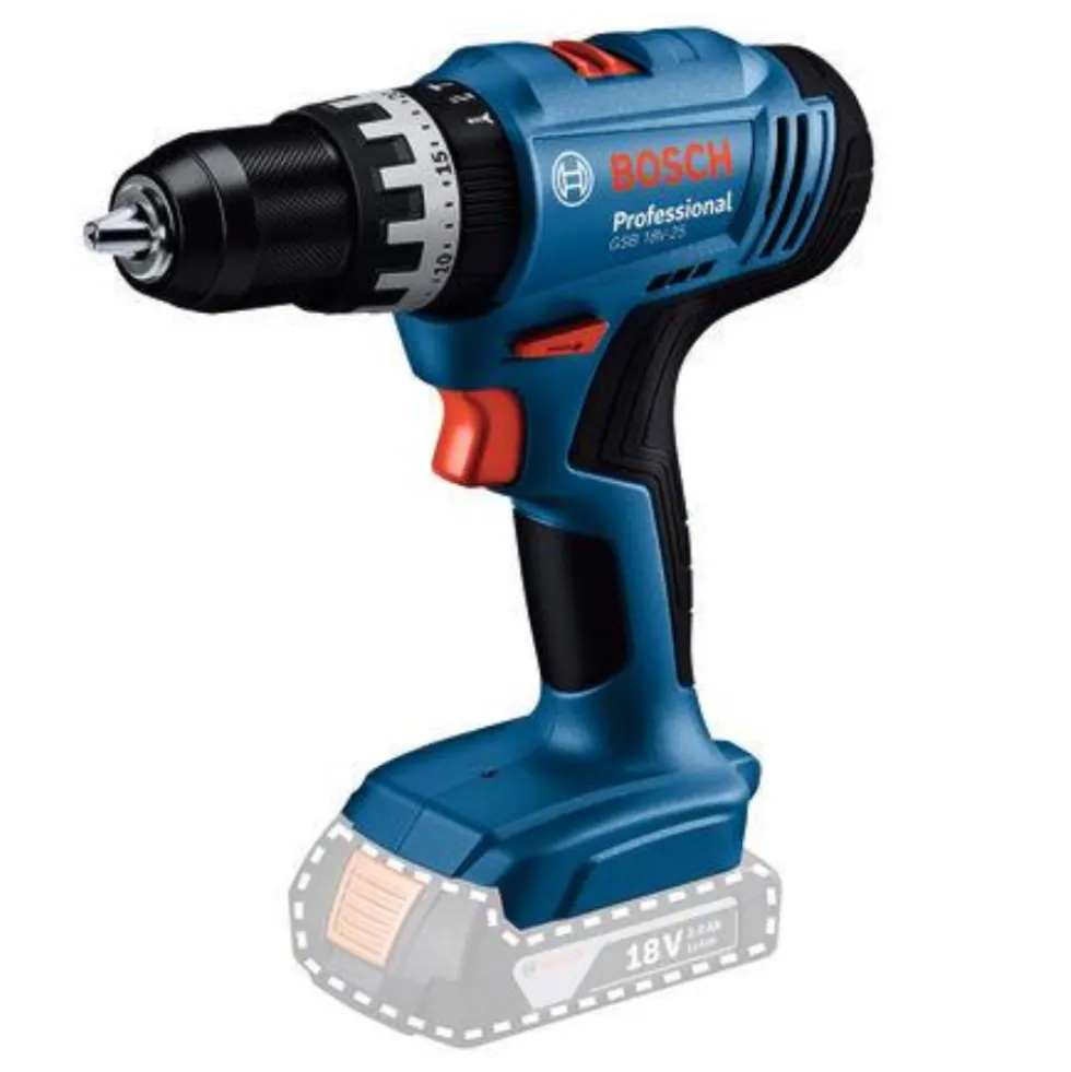 Kit Berbequim GSB 18V-25 + Martelo GBH 18V-18 + Rebarbadora GWS 18V-8 (125) + 2 Baterias 4,0AH Bosch 0615A500AG