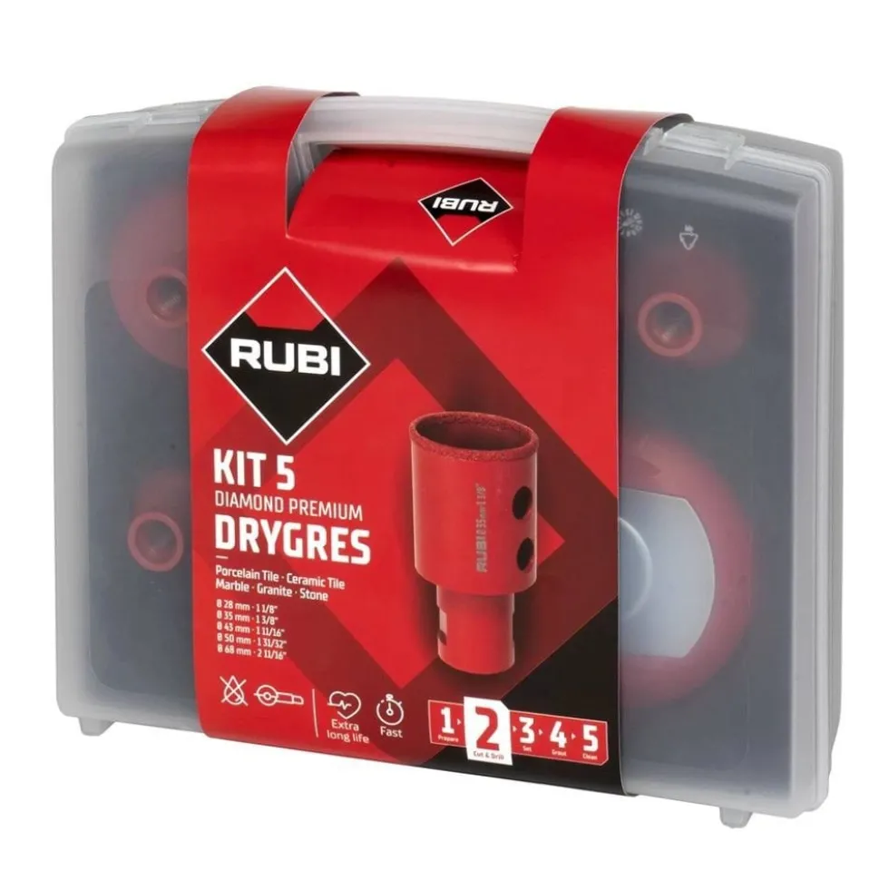Kit 5 Brocas DRYGRES PREMIUM Rubi 51937