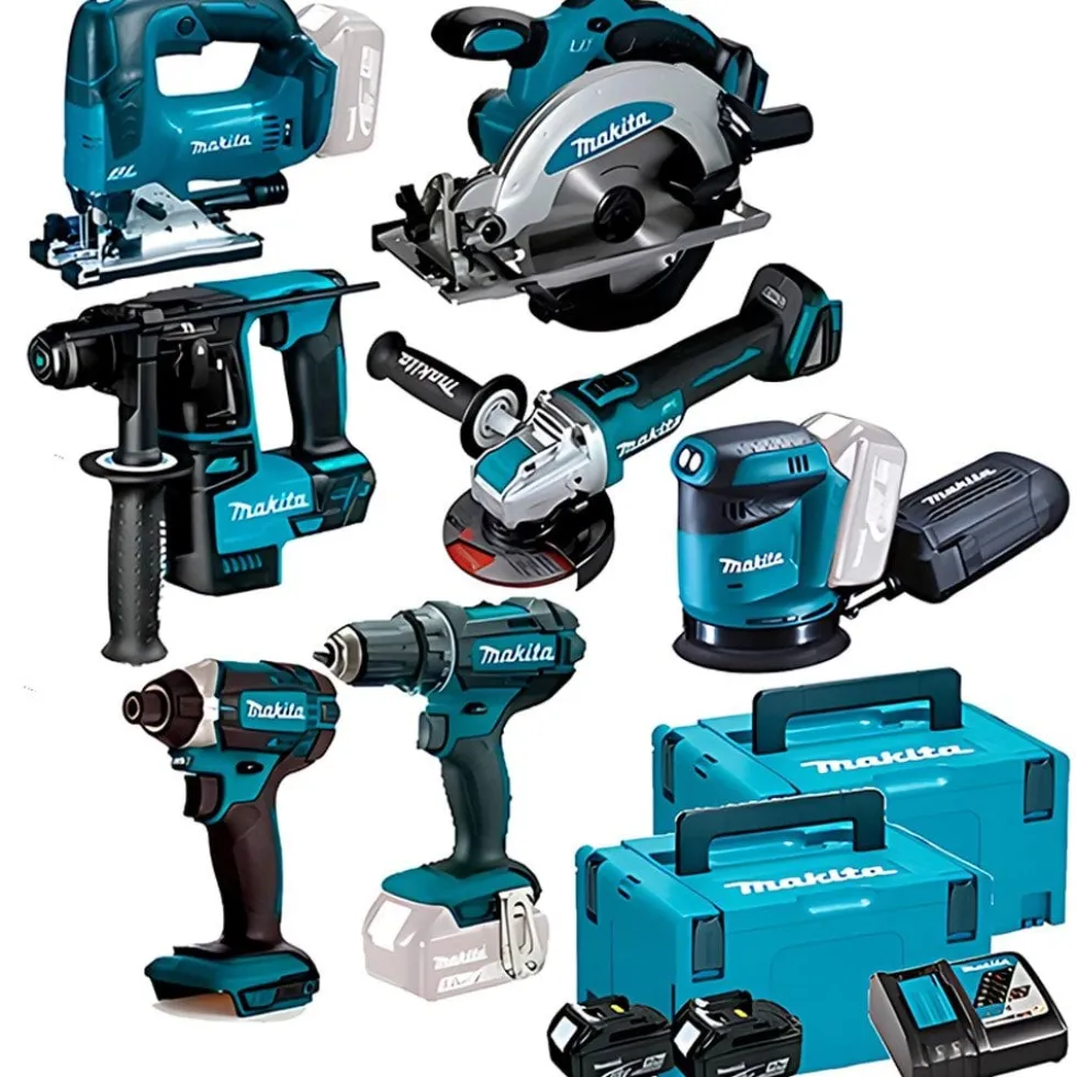 Kit Combo de 7 Máquinas 18V Profissional Makita DDF482PRO7