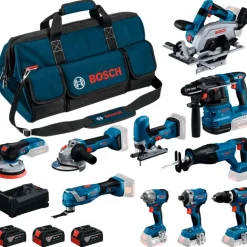 Kit Combo 9 Maquinas Professional 18V Bosch 0.615.A50.0EH