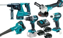 Kit Combo 5 Máquinas a Bateria 18V Para LSF Makita DLXLSF1