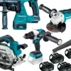Kit Combo 6 Máquinas a Bateria 18V Para LSF Makita DLX6LSF2